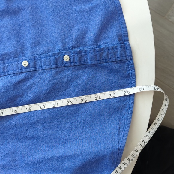 TOMMY HILFIGER BLUE LONG SLEEVE SHIRT SIZE MEDIUM. - Picture 11 of 13